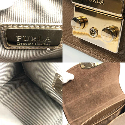 【中古】Furla | フルラ METROPOLIS MINI CROSSBODY ショルダーバッグ 00820671 ブラウン
