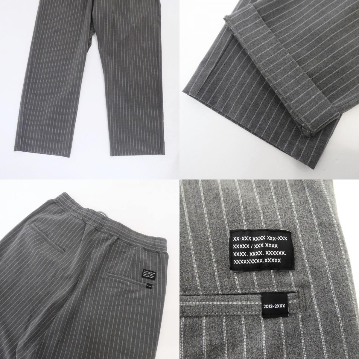 【中古】GOD SELECTION XXX | ゴッドセレクショントリプルエックス STRIPE EASY PANTS パンツ GX-S22-PT-02 グレー