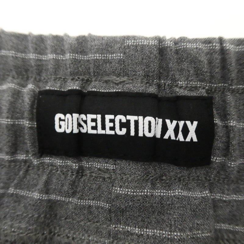 【中古】GOD SELECTION XXX | ゴッドセレクショントリプルエックス STRIPE EASY PANTS パンツ GX-S22-PT-02 グレー