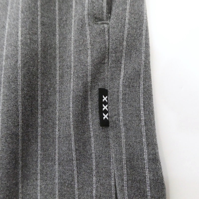 【中古】GOD SELECTION XXX | ゴッドセレクショントリプルエックス STRIPE EASY PANTS パンツ GX-S22-PT-02 グレー