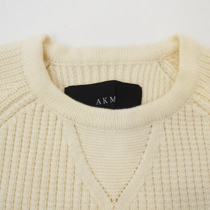 【中古】AKM | エイケイエム HEAVY WAFFLE CREW WHITE ニット K148 ベージュ サイズ：S