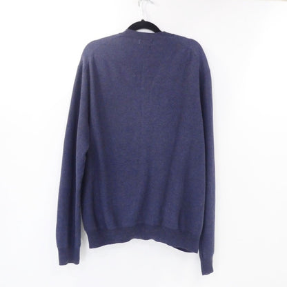 【中古】POLO RALPH LAUREN | ポロ・ラルフローレン Vネック カーディガン ネイビー サイズ：XXL