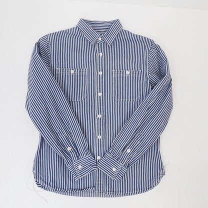 【中古】 ストライプレトロシャツ 長袖シャツ サイズ：S