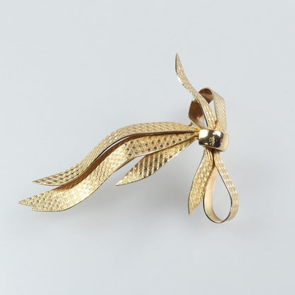 【中古】Christian Dior | クリスチャンディオール カナージュリボン ブローチ