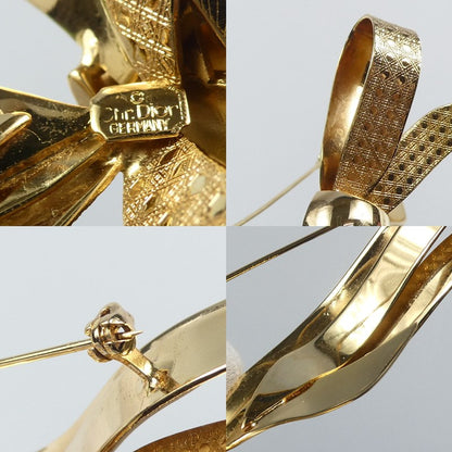 【中古】Christian Dior | クリスチャンディオール カナージュリボン ブローチ