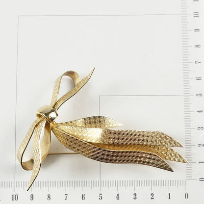 【中古】Christian Dior | クリスチャンディオール カナージュリボン ブローチ