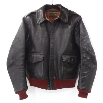 【中古】THE FEW | フュー　フゥーヒュー A-2 ROUGHWEAR レザー W535 AC28860 ブラウン サイズ：36