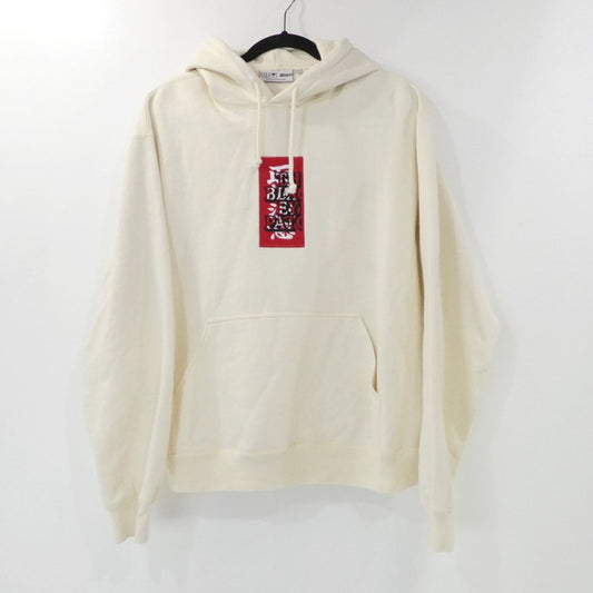 【中古】BlackEyePatch | ブラックアイパッチ HANDLE WITH CARE LABEL HOODIE パーカー BEPFW21TP26 ベージュ サイズ：M