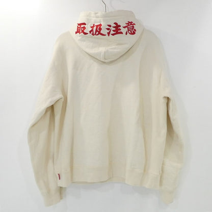 【中古】BlackEyePatch | ブラックアイパッチ HANDLE WITH CARE LABEL HOODIE パーカー BEPFW21TP26 ベージュ サイズ：M