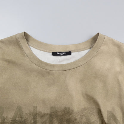 【中古】BALMAIN | バルマン デザートロゴ 半袖Ｔシャツ AH1EG010GC61-WDV ベージュ サイズ：XL