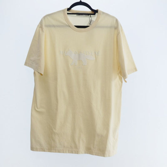 【中古】MAISON KITSUNE | メゾンキツネ FOX STAMP CLASSIC TEE-SHIRT 半袖Ｔシャツ IM00153KJ0008 ベージュ サイズ：L