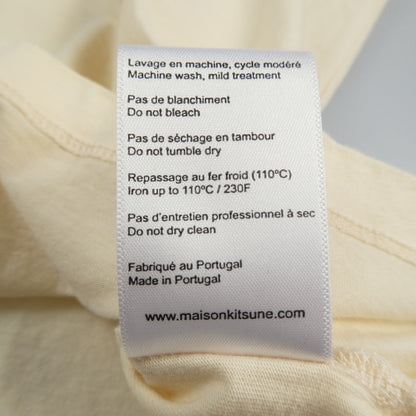 【中古】MAISON KITSUNE | メゾンキツネ FOX STAMP CLASSIC TEE-SHIRT 半袖Ｔシャツ IM00153KJ0008 ベージュ サイズ：L