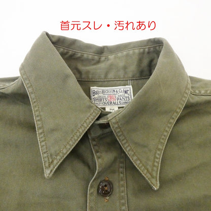 【中古】BUZZ RICKSONS | バズリクソンズ HERRINGBONE WORK SHIRT その他トップス BR26081 カーキ