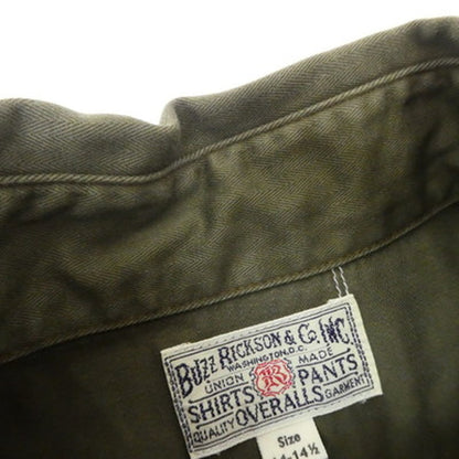 【中古】BUZZ RICKSONS | バズリクソンズ HERRINGBONE WORK SHIRT その他トップス BR26081 カーキ