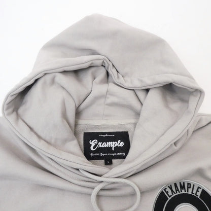 【中古】EXAMPLE | イグザンプル ROUND LOGO HOODIE パーカー グレー サイズ：L