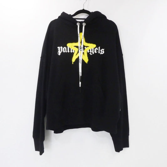 【中古】Palm Angels | パームエンジェルス STAR SPRAYED HOODIE パーカー PMBB058C99FLE007 ブラック サイズ：S