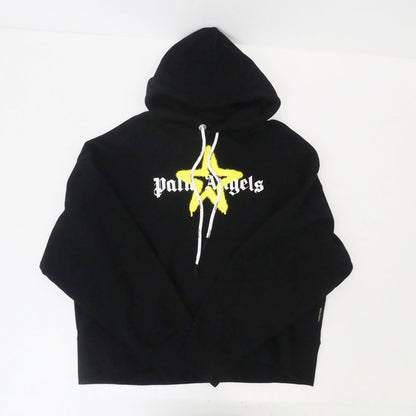 【中古】Palm Angels | パームエンジェルス STAR SPRAYED HOODIE パーカー PMBB058C99FLE007 ブラック サイズ：S