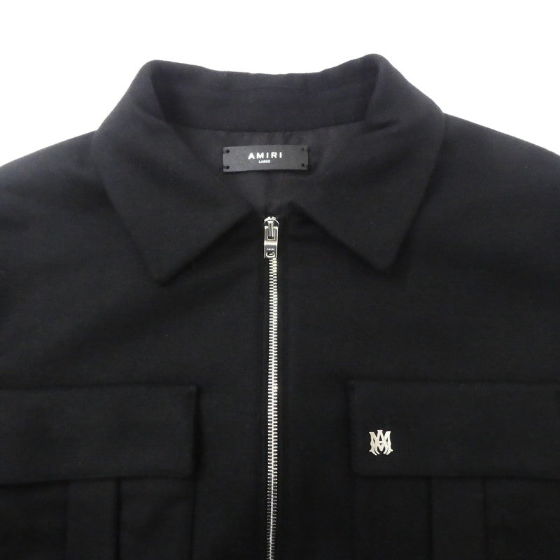 【中古】AMIRI | アミリ WOOL FLANNEL BLOUSON ブルゾン SR3BN0012SMRW005 ブラック サイズ：L