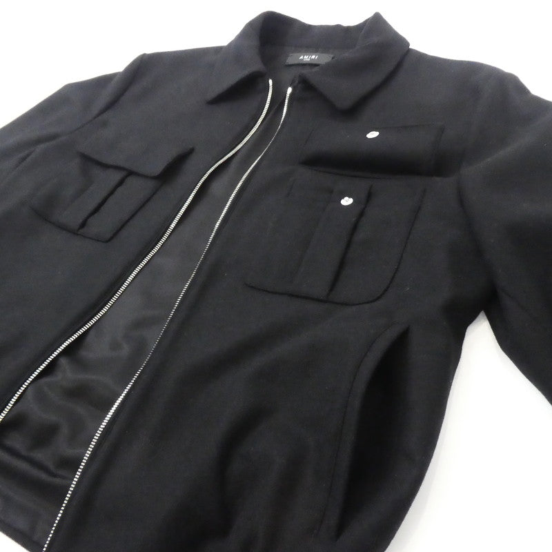 【中古】AMIRI | アミリ WOOL FLANNEL BLOUSON ブルゾン SR3BN0012SMRW005 ブラック サイズ：L
