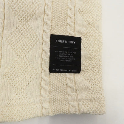 【中古】430 - FOURTHIRTY - | フォーサーティー S/S JAQUARD KNIT POLO ポロシャツ 24-013 ベージュ サイズ：1