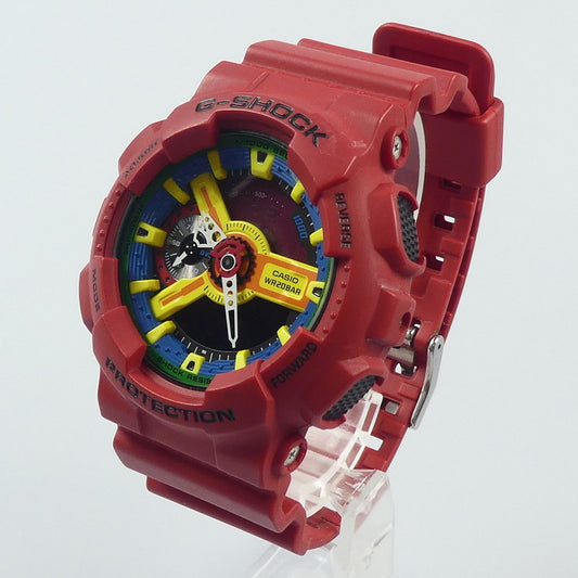 【中古】G-SHOCK | ジーショック Crazy Colors 腕時計 GA-110FC-1A レッド
