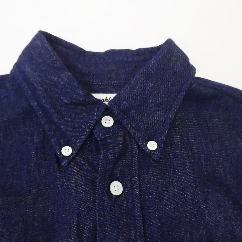 【中古】GYMPHLEX | ジムフレックス B.D. SHIRT L/S 長袖シャツ GY-B0196 SDM サイズ：M