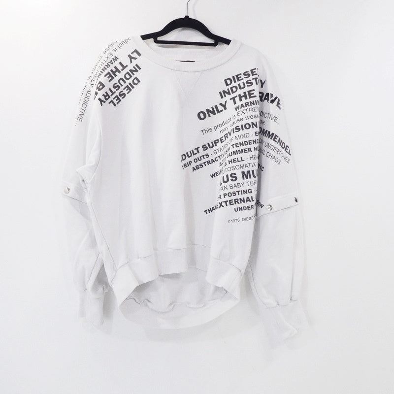 【中古】DIESEL | ディーゼル F-AYALA FELPA スウェット 00SELY0AAZG ホワイト サイズ：S