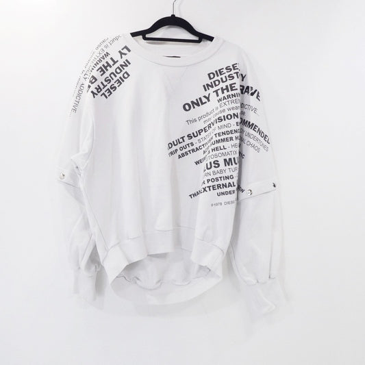 【中古】DIESEL | ディーゼル F-AYALA FELPA スウェット 00SELY0AAZG ホワイト サイズ：S