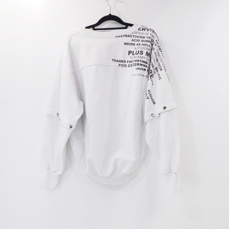 【中古】DIESEL | ディーゼル F-AYALA FELPA スウェット 00SELY0AAZG ホワイト サイズ：S