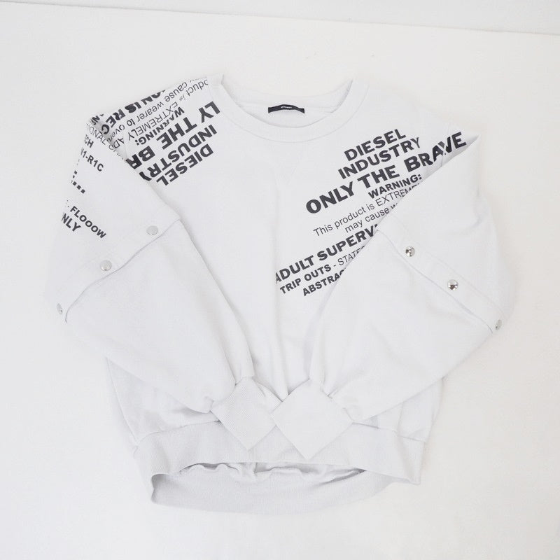 【中古】DIESEL | ディーゼル F-AYALA FELPA スウェット 00SELY0AAZG ホワイト サイズ：S
