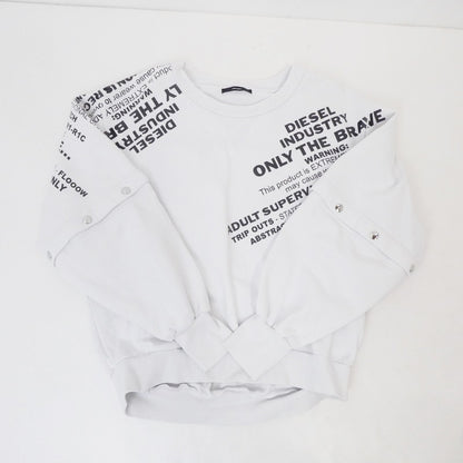 【中古】DIESEL | ディーゼル F-AYALA FELPA スウェット 00SELY0AAZG ホワイト サイズ：S