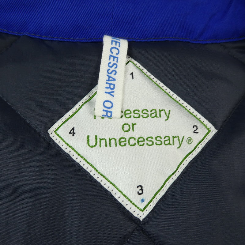 【中古】NECESSARY or UNNECESSARY | ネセサリーオアアンネセサリー その他アウター ネイビー サイズ：3