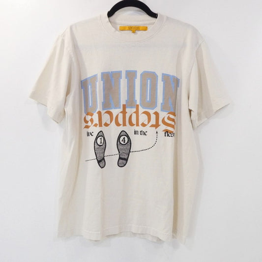 【中古】UNION | ユニオン STEPPERS SS TEE 半袖Ｔシャツ アイボリー サイズ：2