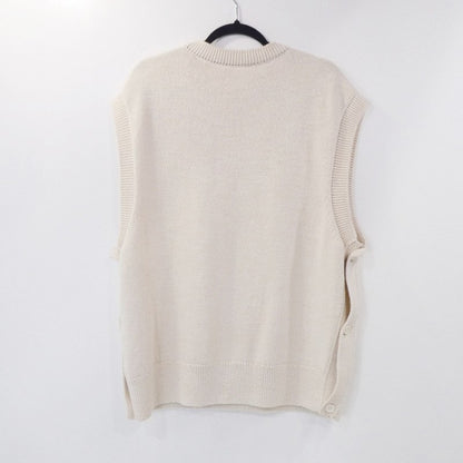 【中古】YOKE | ヨーク COTTON CREWNECK VEST ベスト YK22SS0351S アイボリー サイズ：3
