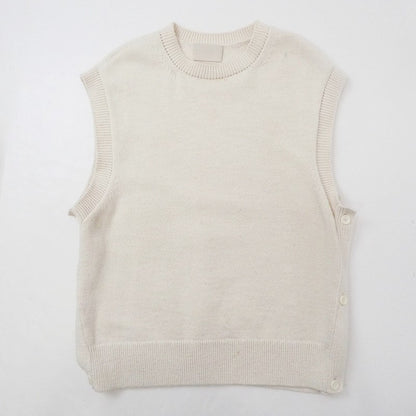 【中古】YOKE | ヨーク COTTON CREWNECK VEST ベスト YK22SS0351S アイボリー サイズ：3