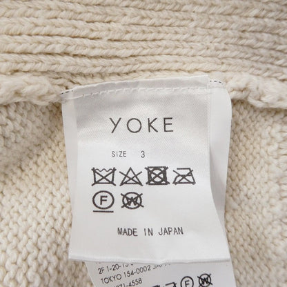 【中古】YOKE | ヨーク COTTON CREWNECK VEST ベスト YK22SS0351S アイボリー サイズ：3