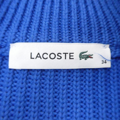 【中古】LACOSTE | ラコステ ローゲージニットスタンドカラージャケット ブルゾン AF6914 ブルー サイズ：34