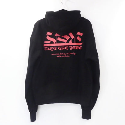 【中古】 RLTFT CRUMBLE SLEEVE LOGO HOODIE パーカー ブラック