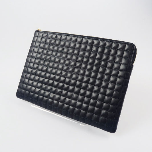 【中古】CELINE | セリーヌ Cチャームラージポーチ クラッチバッグ 10B813BFL.38NO