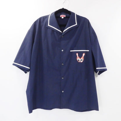 【中古】KENZO | ケンゾー BOWLING ELEPHANT HAWAIAN SHIRT 半袖シャツ FD55CH1135DE ネイビー サイズ：M