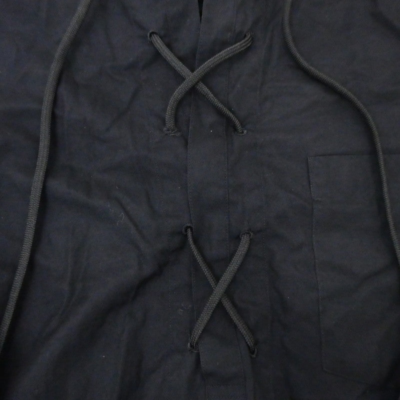 【中古】COMME des GARCONS HOMME PLUS | コムデギャルソンオムプリュス レースアッププルオーバーシャツ その他トップス PI-B030 ブラック