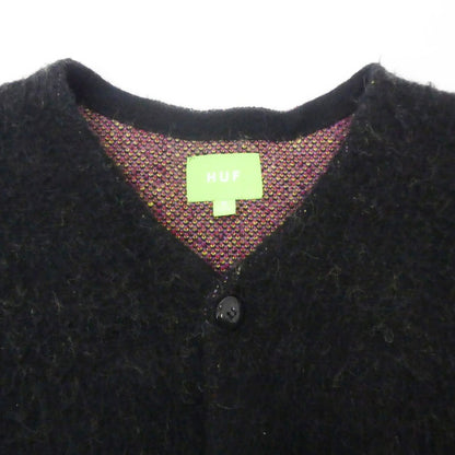 【中古】HUF | ハフ H-DOG CARDIGAN カーディガン ブラック サイズ：M