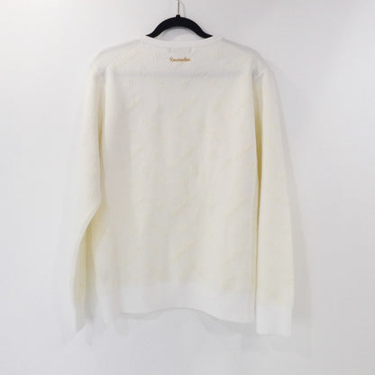 【中古】Resurrection | レザレクション ロゴモノグラムニットプルオーバー ニット RMW-KN13 ホワイト サイズ：XL