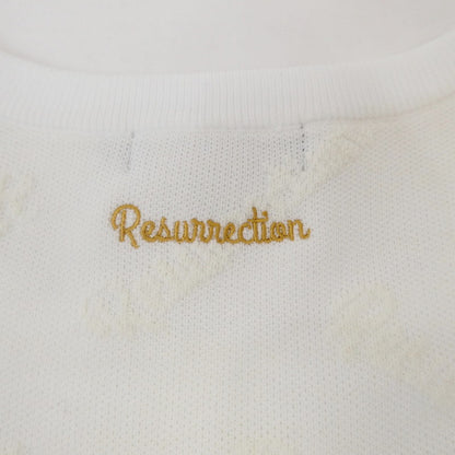 【中古】Resurrection | レザレクション ロゴモノグラムニットプルオーバー ニット RMW-KN13 ホワイト サイズ：XL
