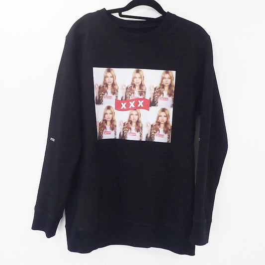 【中古】GOD SELECTION XXX | ゴッドセレクショントリプルエックス ケイト・モス スウェット GX-A19-1401-306 ブラック サイズ：M