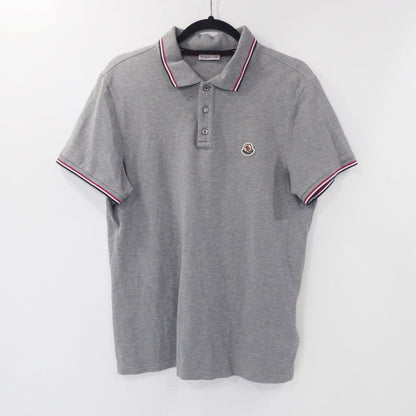 【中古】MONCLER | モンクレール MAGLIA POLO MANICA ポロシャツ 8A70300 グレー サイズ：L