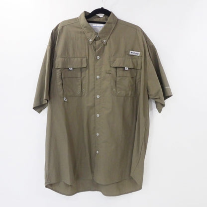【中古】Columbia | コロンビア BAHAMA II S/S SHIRT 半袖シャツ FM7047 カーキ サイズ：L