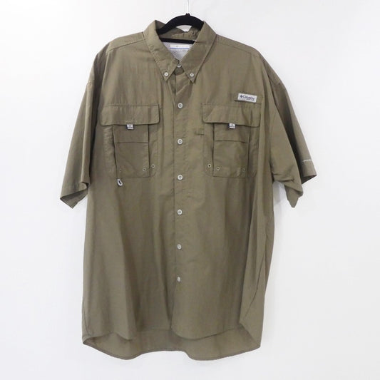 【中古】Columbia | コロンビア BAHAMA II S/S SHIRT 半袖シャツ FM7047 カーキ サイズ：L