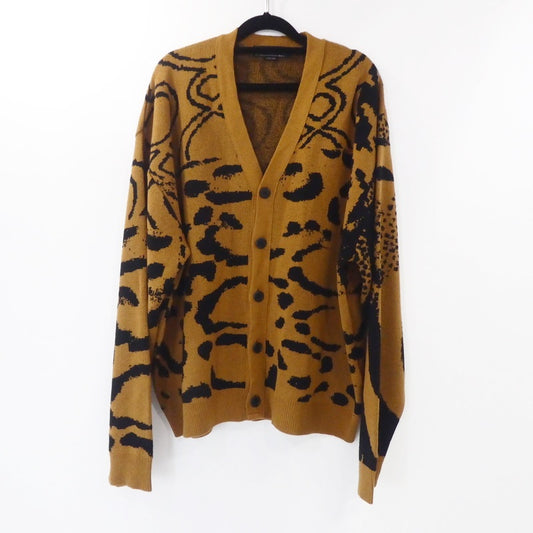 【中古】BAL | バル JACQUARD RAMIE CARDIGAN カーディガン ブラウン サイズ：XL