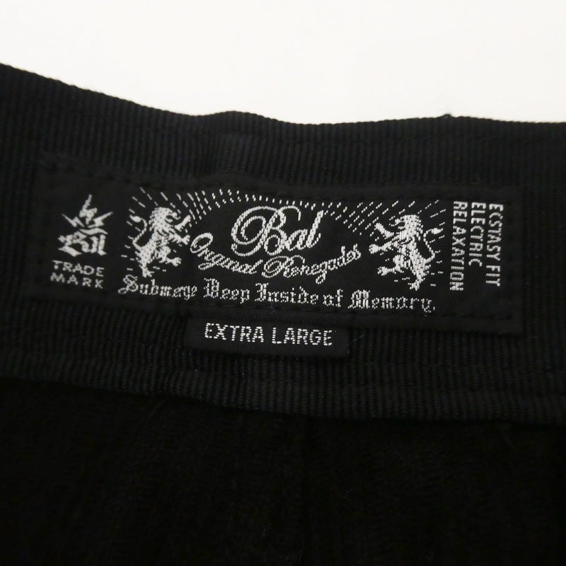【中古】BAL | バル CORDUROY VELCRO WORK PANT パンツ BAL-1980 ブラック サイズ：XL